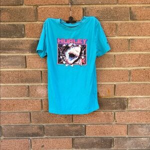 Hurley Kids Shark Attack Tee - Turquoise Size Medium